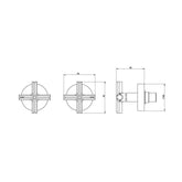 Phoenix Vivid Slimline Plus Extended Spindles Wall Top Assemblies Brushed Gold